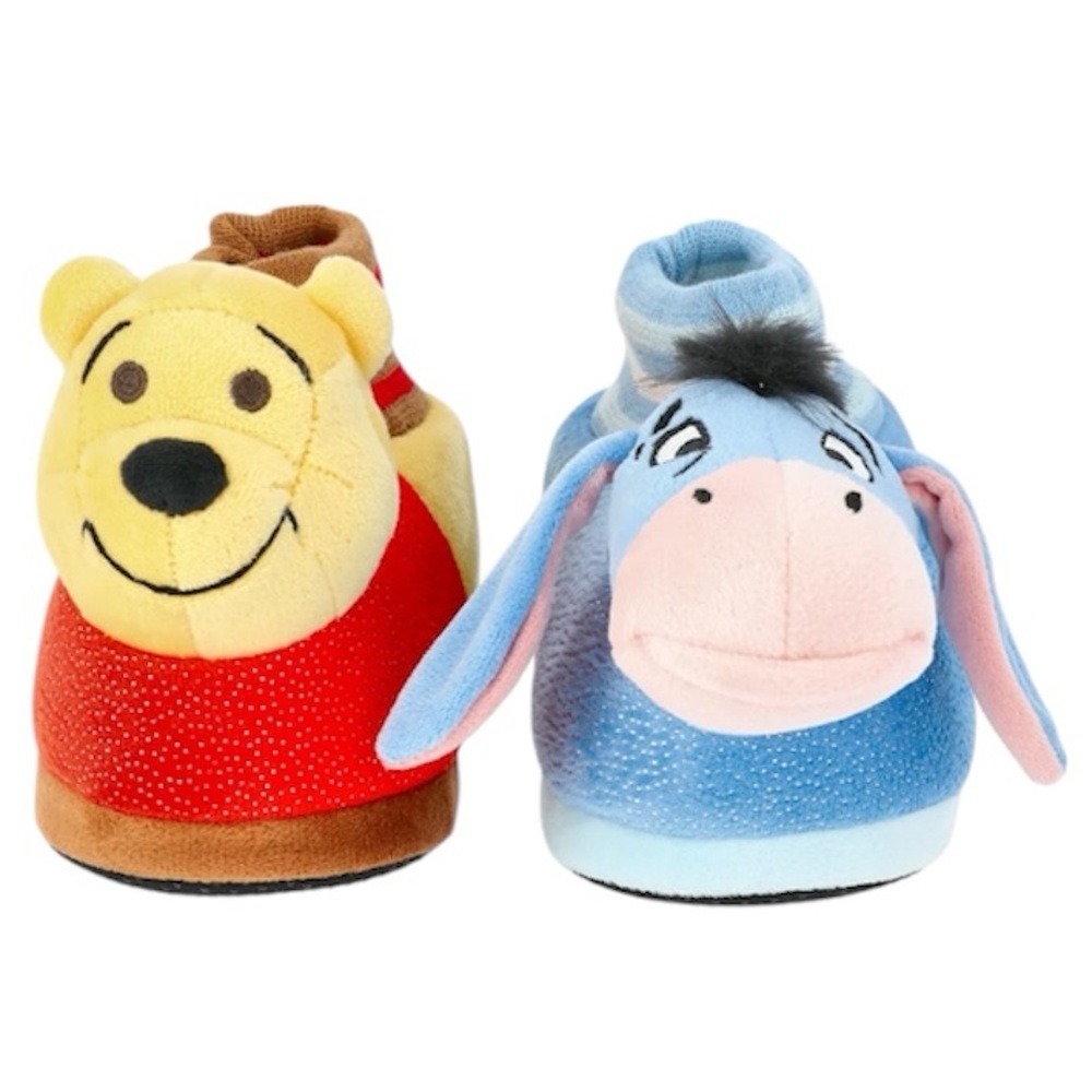 Disney - Winnie the Pooh and Eeyore Kids Slippers - Red and Blue
